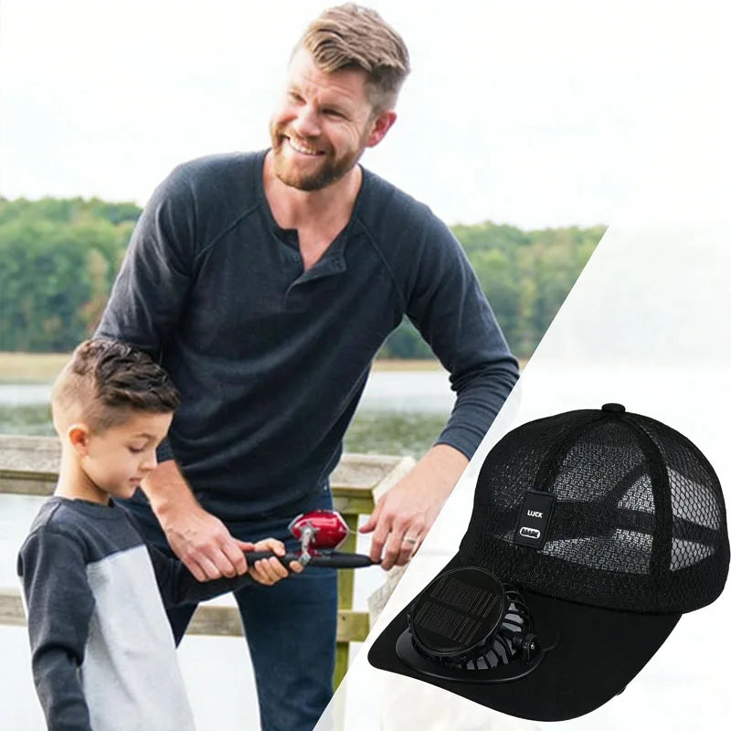 Solar Powered Cap with Fan