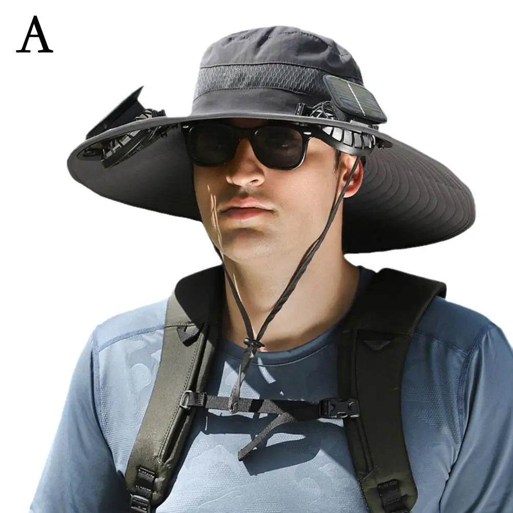 Solar Charging Cap with Fan