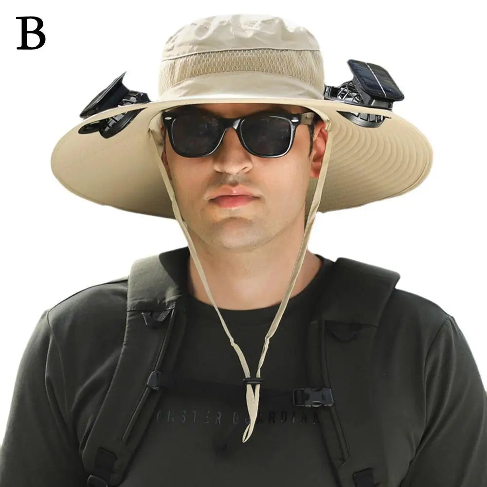 Solar Charging Cap with Fan