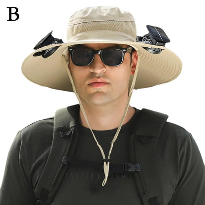 Solar Charging Cap with Fan