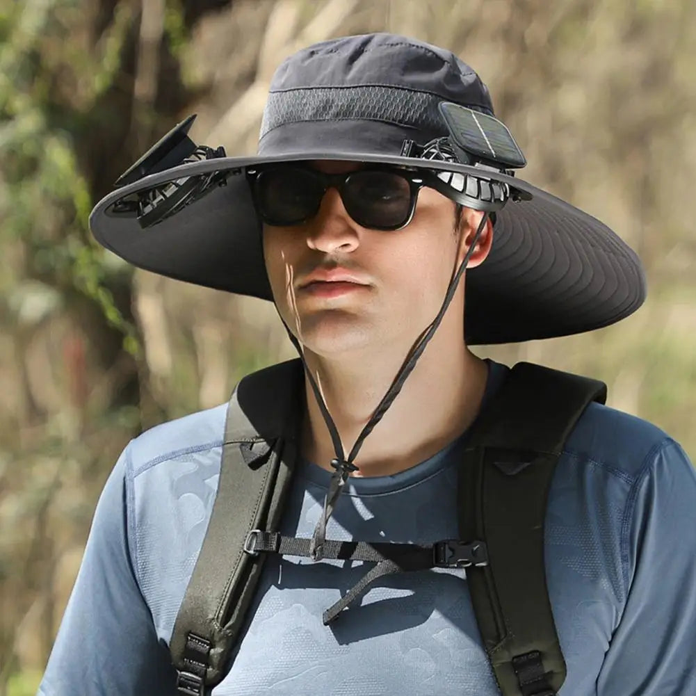 Solar Charging Cap with Fan